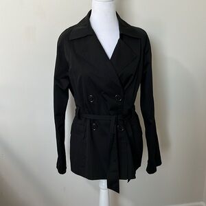 Express womens black trench coat